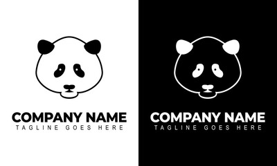 Ilustration vector graphic of  Panda Head Logo Design Template. Modern Design. Panda logo.