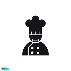 Icon vector graphic of  chef