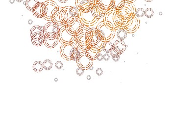 Light Red, Yellow vector cover with spots.