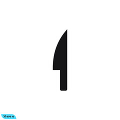 Icon vector graphic of knife, good for template