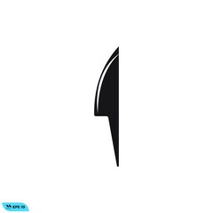 Icon vector graphic of knife, good for template