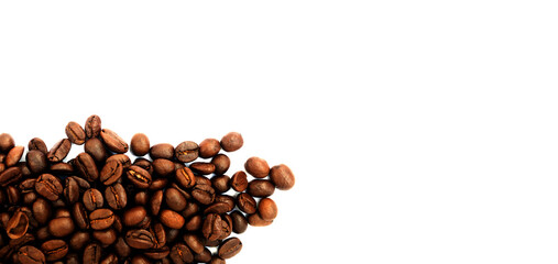 coffee beans isolated on white background