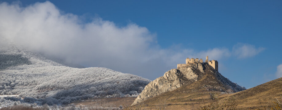 castle ruins in  Coltesti Romania