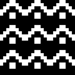 Zigzag lines, checks ornament. Seamless pattern. Jagged stripes, squares motif. Waves ornate. Curves image. Wavy figures background. Digital paper, textile print, web design, abstract illustration.