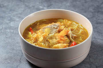 Soto Ayam Kuning, Indonesian Yellow Chicken Soup 