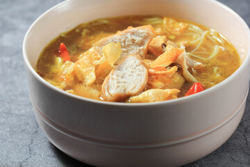 Soto Ayam Kuning, Indonesian Yellow Chicken Soup 