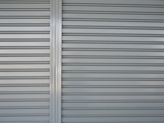 closeup of metal sheet slide door texture background.