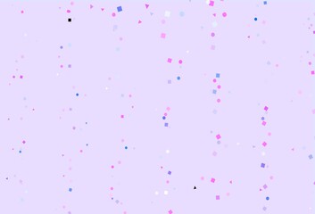 Light Pink, Blue vector pattern in polygonal style with circles.