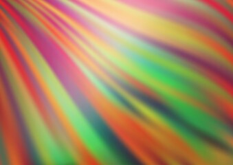 Light Green, Red vector template with bent ribbons.