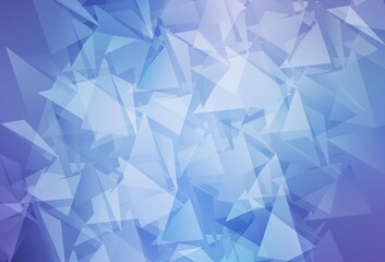 Light Pink, Blue vector polygon abstract backdrop.