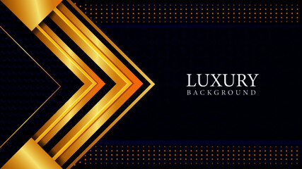 Blue and Golden Depth luxury Background Design. Useful as luxury pattern abstract with spark and dotted lighting.