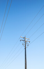 Telecommunication tower and cable lines