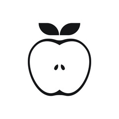Apple icon design. Apple fruit. isolated on white background