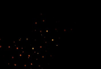 Dark Yellow, Orange vector layout with circles, lines, rectangles.