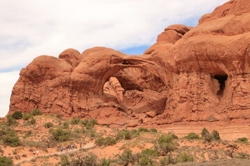 Fototapeta premium Double Arch formation at Arches National Park