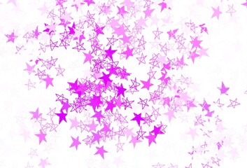 Light Purple vector layout with bright stars.