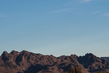 Fototapeta na wymiar An overlooking view of nature along Quartzsite, Arizona