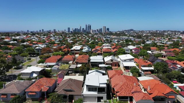 Urban suburban cityscape of Perth