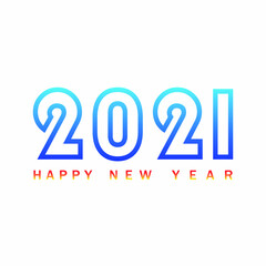 Happy new year 2021 Elegant design. colorful design. colorful 2021 design. Vector illustration. EPS10