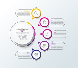 Presentation business abstract background infographic template