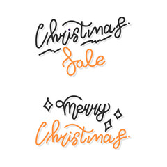 Christmass hand lettring vector 