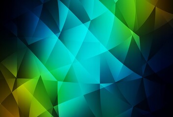 Fototapeta premium Dark Blue, Yellow vector low poly layout.
