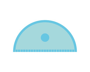 Vector illustration of a ruler. Measuring rod . 
protractor