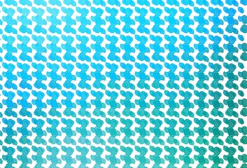 Light Blue, Green vector pattern with bubble shapes.