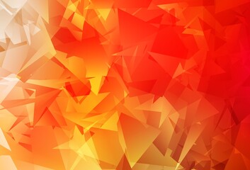 Light Red, Yellow vector low poly texture.