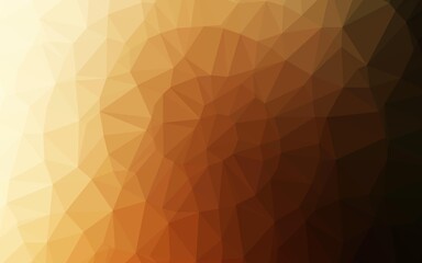 Dark Orange vector shining triangular template.