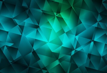 Fototapeta premium Light Blue, Green vector triangle mosaic template.