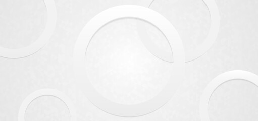 Circle ring pattern design minimal white concept.