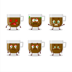 Cup of coffee cartoon character with nope expression