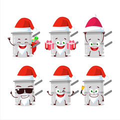 Santa Claus emoticons with double boiler cartoon character