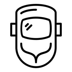 Welder Safety Gear Vector Icon Design, Arc equipment welding and Metal Work Symbol on white background, Construction and Industrial manufacturing Sign, Protection Shield Concept, 