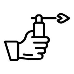 Fototapeta premium Welder Holding Mig gun Vector Icon Design, Arc welding equipment and Metal Work Symbol on white background, Construction and Industrial manufacturing Sign, Outdoor Ignition Butane Gas Torch Concept, 