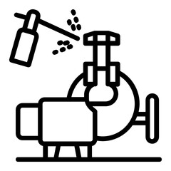 Tig welding stainless steel bolts Concept Vector Icon Design, Arc welding equipment and Metal Work Symbol on white background, Construction and Industrial manufacturing Sign 