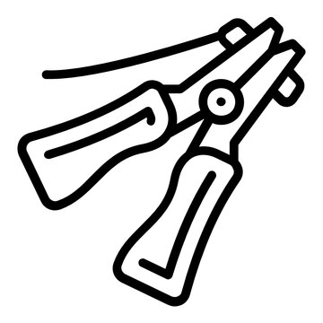 Single Phase Vector Color Icon Design, Arc welding equipment and Metal Work Symbol on white background, Construction and Industrial manufacturing Sign, Ground Cable Clamp Connected with Wire Concept 