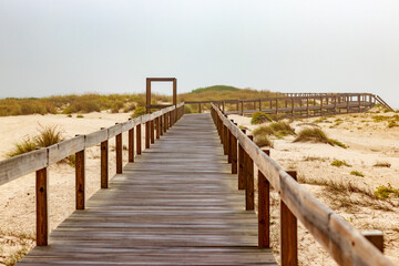 Passadiços na praia