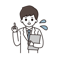 薬剤師 医師 男性 指差し