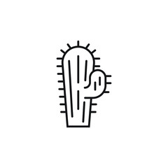 Wild cactus icon design isolated on white background
