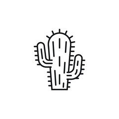 Wild cactus icon design isolated on white background