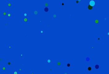 Light Blue, Yellow vector background with bubbles.