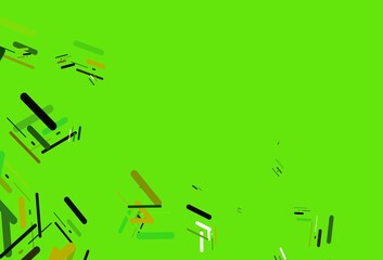 Light Green, Yellow vector backdrop with long lines.