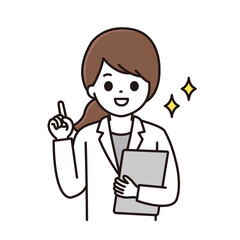 薬剤師 指差し 女性