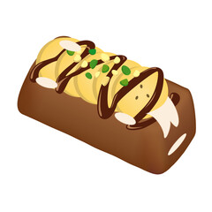 可愛いスイーツ　バナナタルト