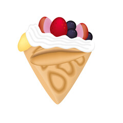 可愛いスイーツ　ストロベリークレープ
