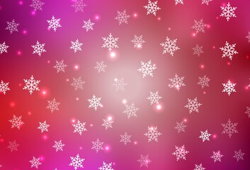 Light Red vector background in Xmas style.