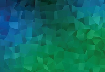 Dark Blue, Green vector abstract mosaic pattern.
