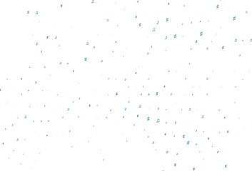 Light BLUE vector backdrop with music notes.